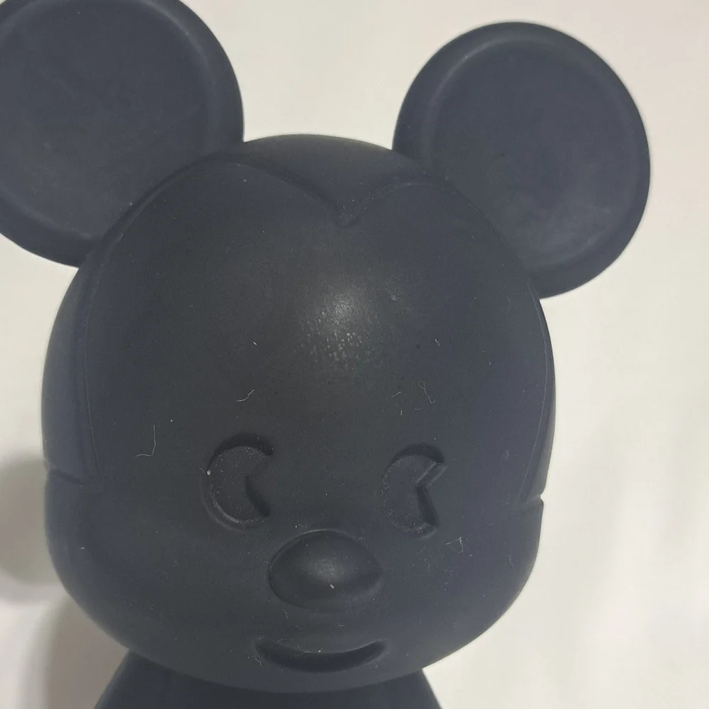 Disney Parks MXYZ Black Mickey Mouse Soft Rubber Zipper‎ Pencil Case